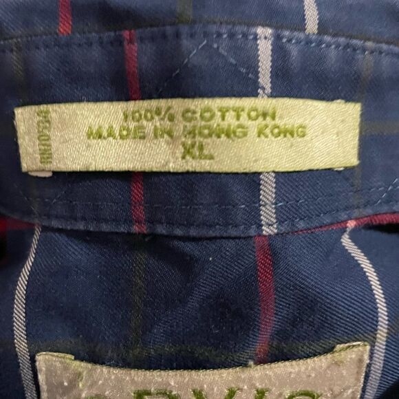 Orvis blue plaid 100% cotton button down shirt, size XL - Picture 6 of 7